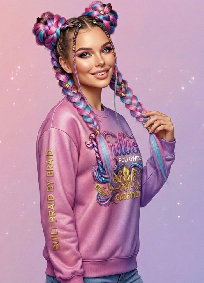1 Million Slays Crewneck — Built Braid by Braid