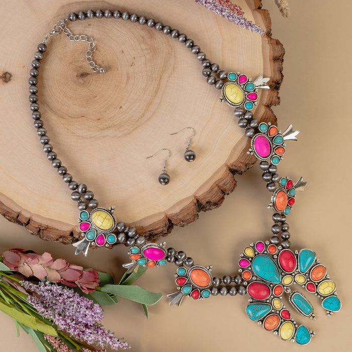 92013 - Squash Blossom Necklace - Multi