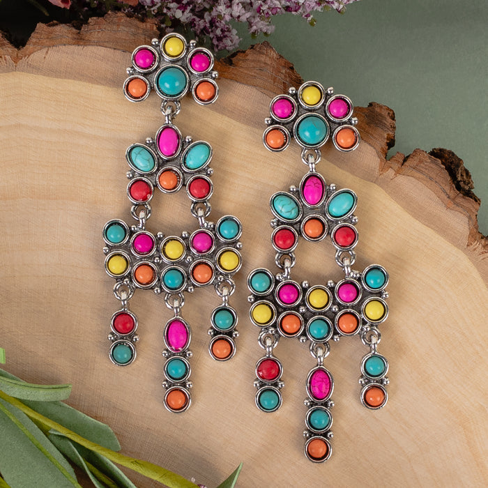 93313 - Squash Blossom Earrings - Multi