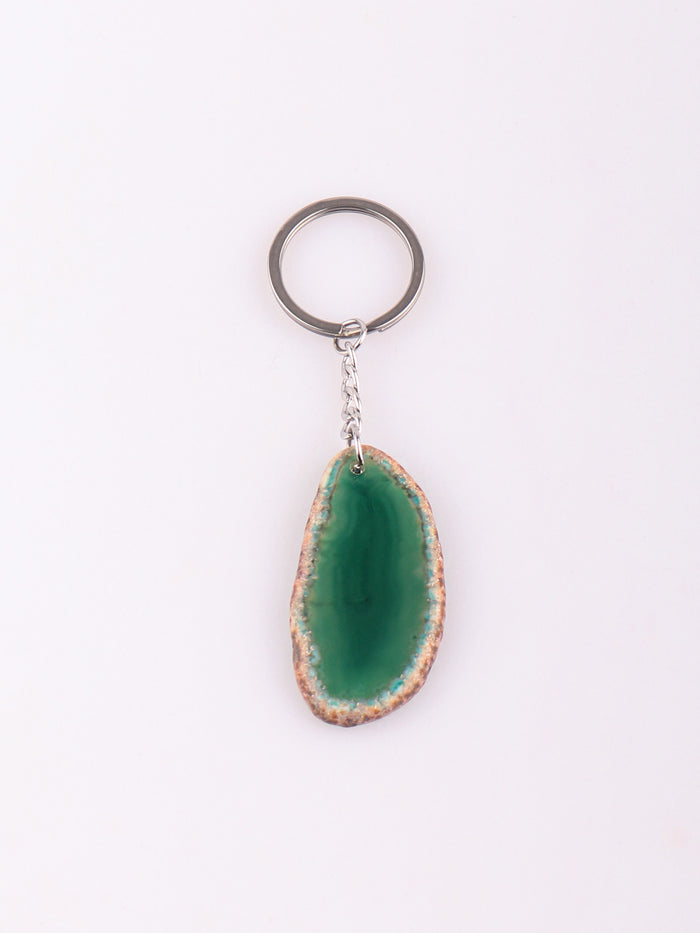 Agate Slice Keyring | Green-Image 2