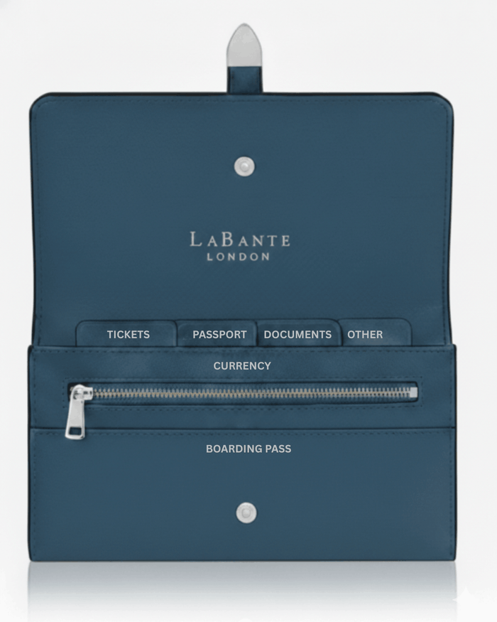 Aspen Navy Blue Plant-Based Leather Travel Wallet ( Available for Pre-order for 28th November Delivery)
