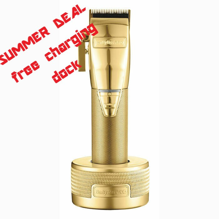 BaBylissPro GoldFX Clipper # FX870G + FREE CHARGING BASE - Palms Fashion Inc.