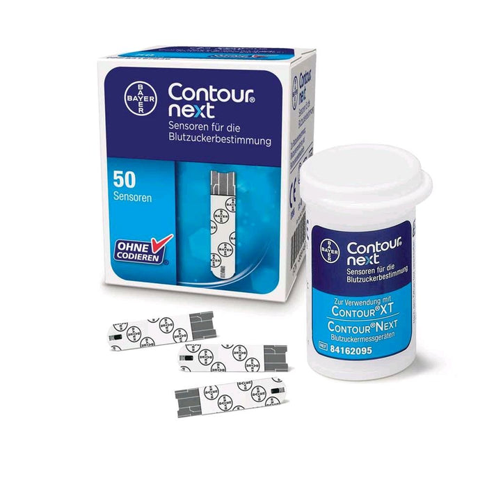Bayer CONTOUR NEXT sensors, blood glucose test strips, exactly, 50 pcs (D)