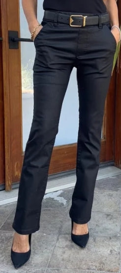 Bevy Flog Nansi Black Stripe Flare Pants