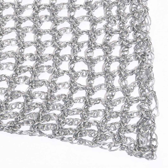 Bohemian Crochet Headscarf - Silver - Medium