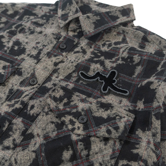 B&T MAKOBI BERTELI ACID PLAID SHIRT - BLACK