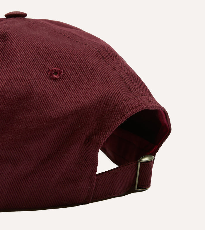 Burgundy 'D Duck' Cotton Twill Baseball Cap