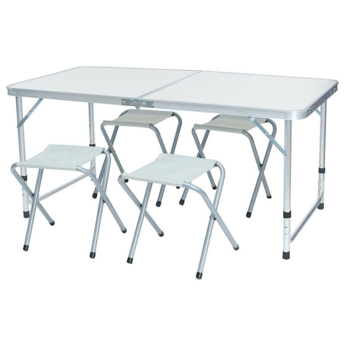 Camping table with 4 chairs