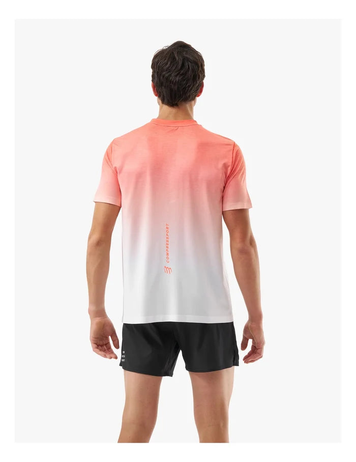 COMPRESSPORT PERFORMANCE TSHIRT FLUO RED HOMBRE