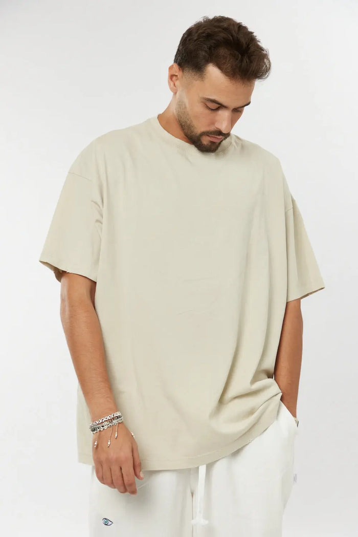 Cotton T-Shirt - Stone TFU-TFU shop