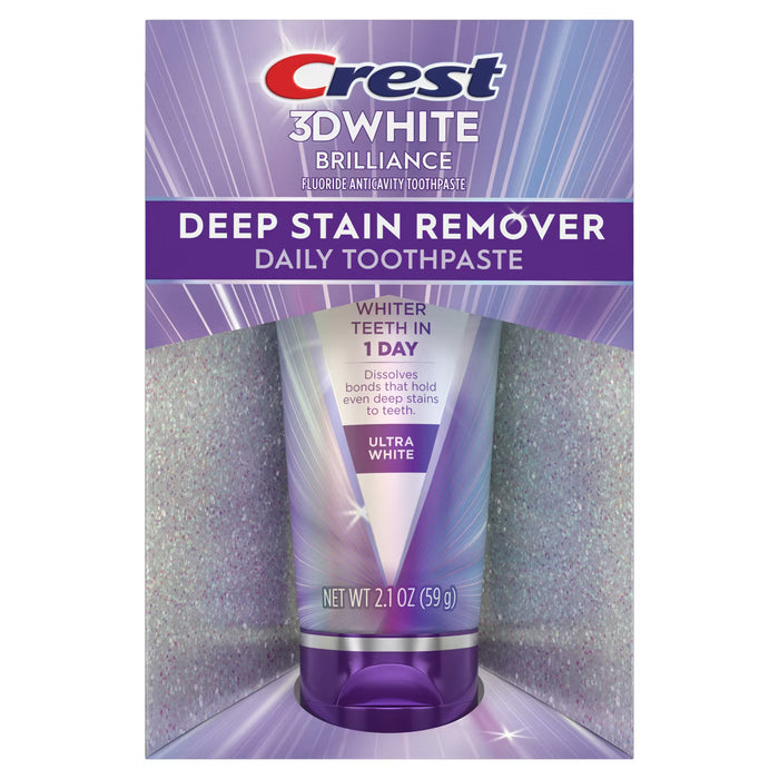 Crest 3D White Deep Stain Remover Daily Toothpaste - Ultra White 87g tube
