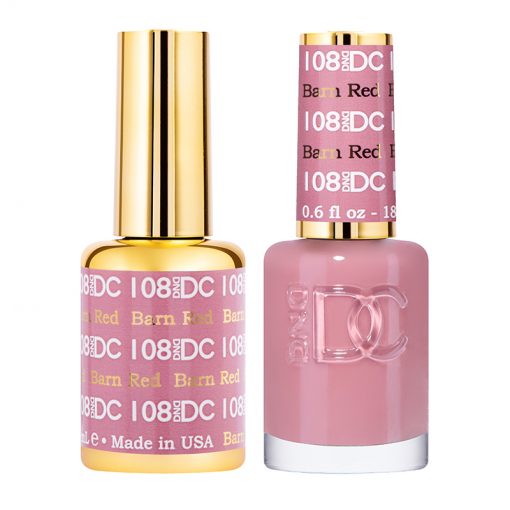 DND DC Gel Nail Polish Duo 108 - Barn Red