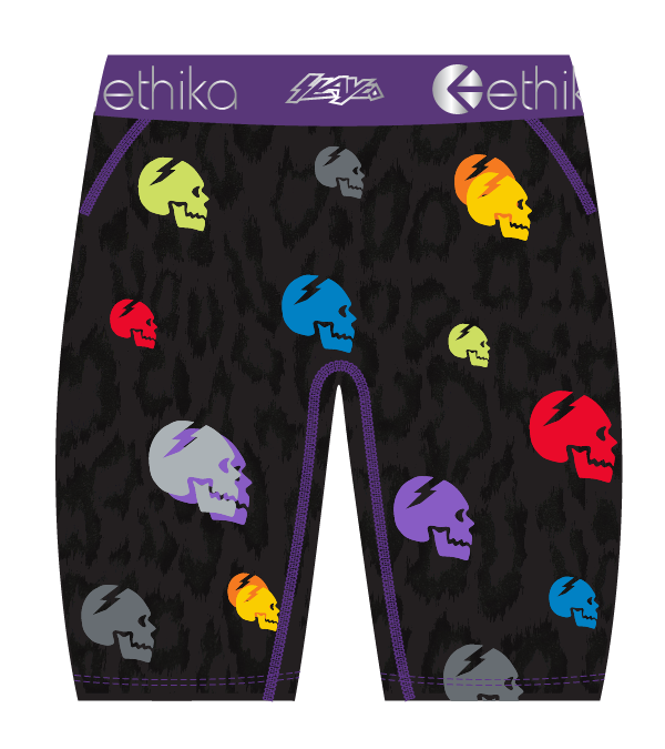 ETHIKA BOXER BRIEFS "AXELL HODGES" MSPAAC2613 - BLACK/PURPLE