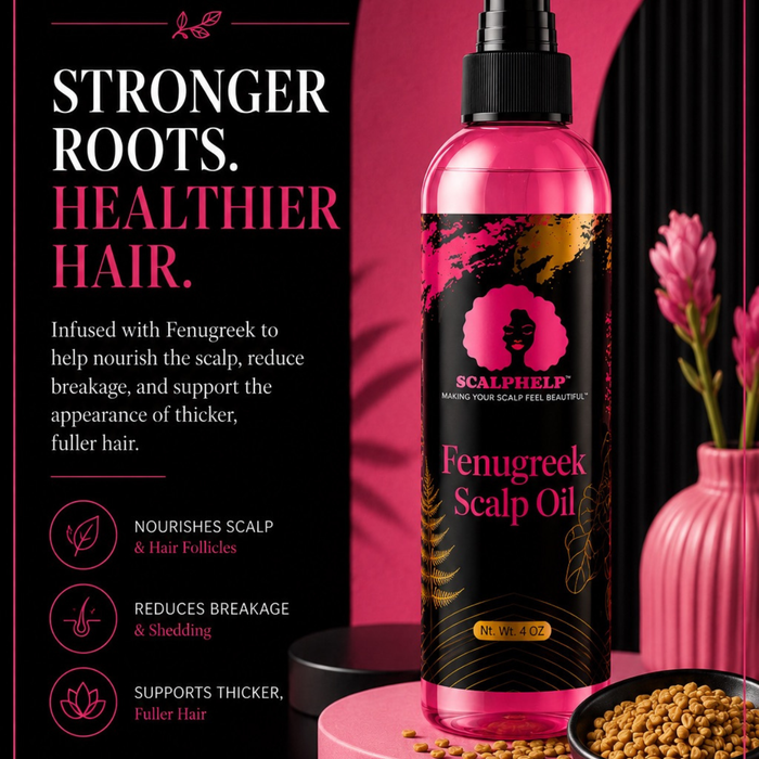 Fenugreek hair and scalp oil for nourishing dry, fragile-feeling hair and supporting stronger-feeling strands
