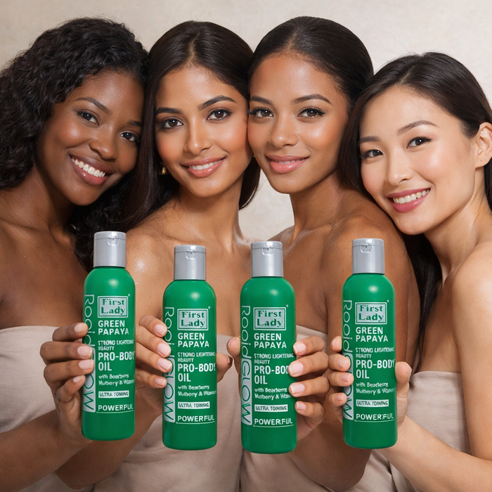 First Lady Rapid Glow Green Papaya Brightening Body Oil – Dark Spot & Hyperpigmentation - Skin Body Oil (200ml)