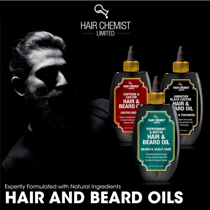 Hair Chemist Caffeine & Castor Faster Growth Hair & Beard Oil 8 oz.