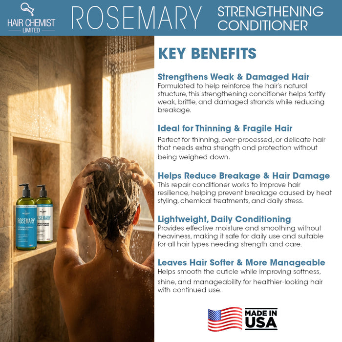Hair Chemist Protect & Strengthen Rosemary Shampoo & Conditioner Set (2‑PC, 33.8 oz Each)