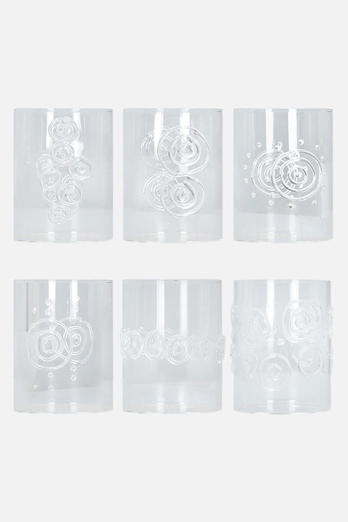 hand-decorated six glasses set