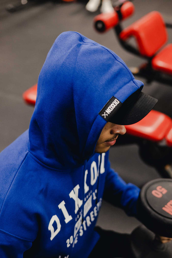 In The Streets White / Blue Pullover Hood