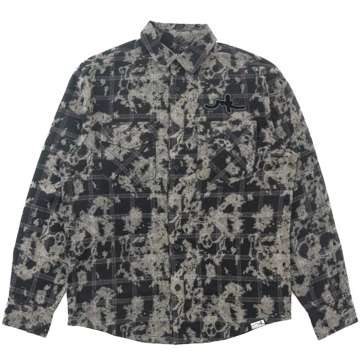 MAKOBI BERTELI ACID PLAID SHIRT - M837 - BLACK