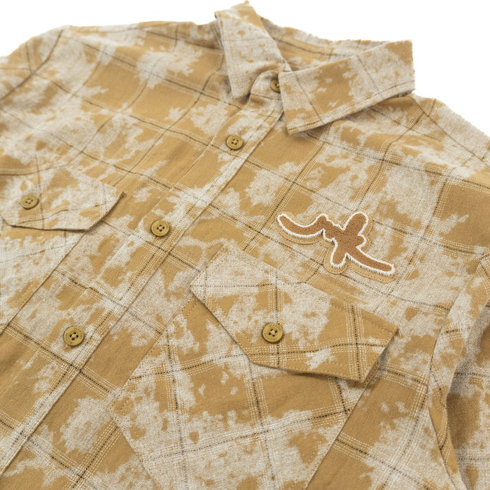 MAKOBI BERTELI ACID PLAID SHIRT - M837 - MOCHA
