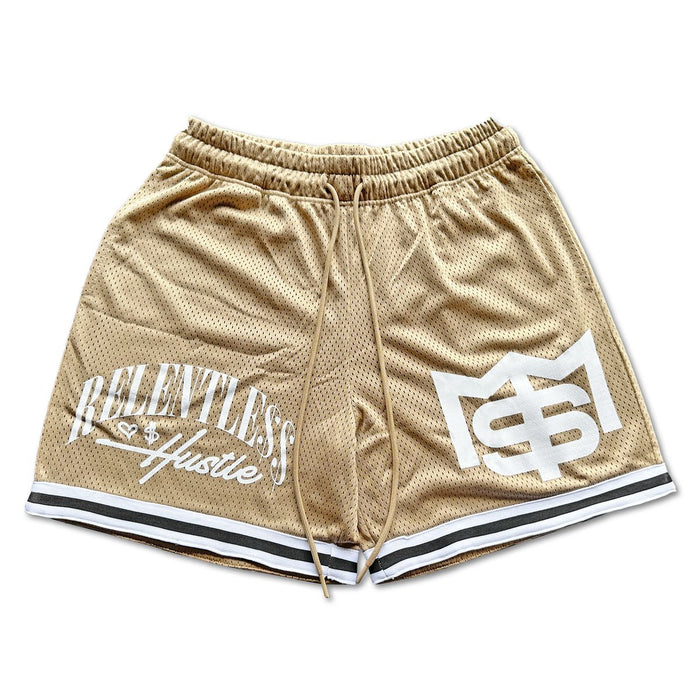 MILLION DOLLA MOTIVE BASKETBALL SHORT - RELENTLESS HUSTLE - KHAKI