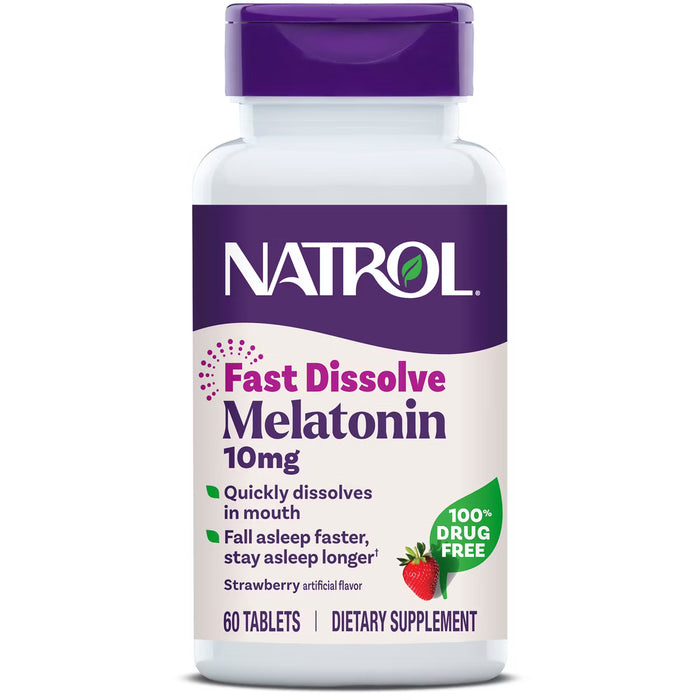 Natrol Melatonin 10mg Sleep Aid Fast Dissolve Tablets - Strawberry - 60ct