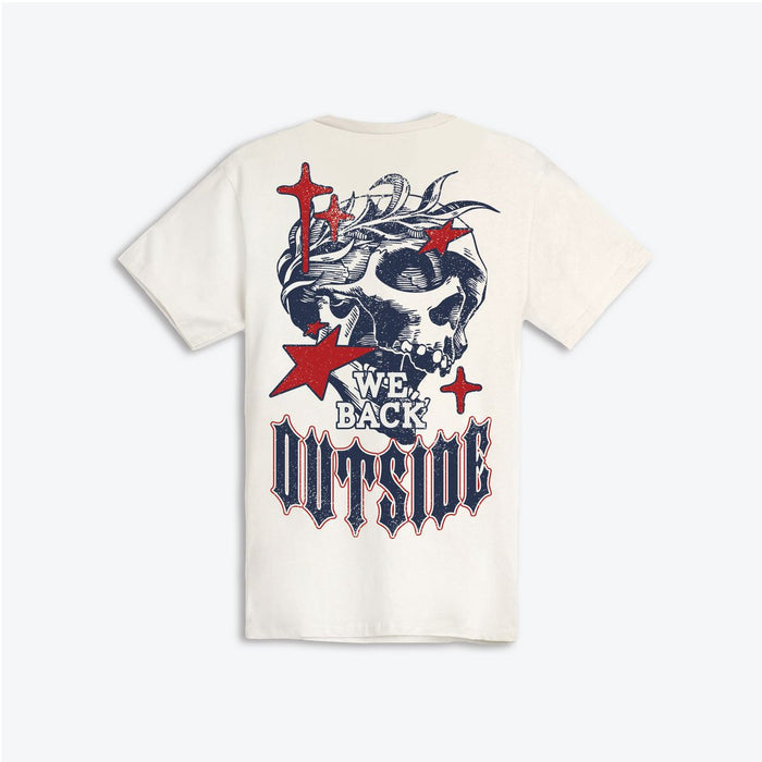 OUTRANK -"WE BACK OUTSIDE" T-SHIRT - OR3992T - VINTAGE WHITE