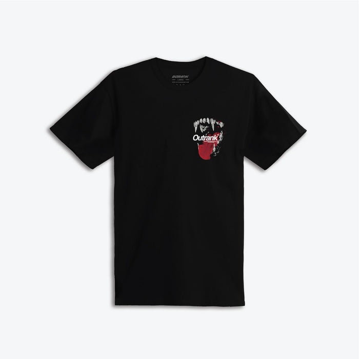OUTRANK "NEVER BIT THE HAND THAT FED YOU" T-SHIRT - OR3881T - BLACK
