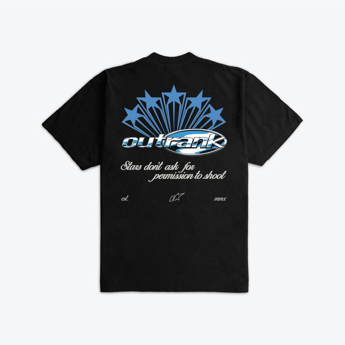 OUTRANK STARS DON'T ASK ULTRA HEAVYWEIGHT T-SHIRT - OR3908PR- BLACK