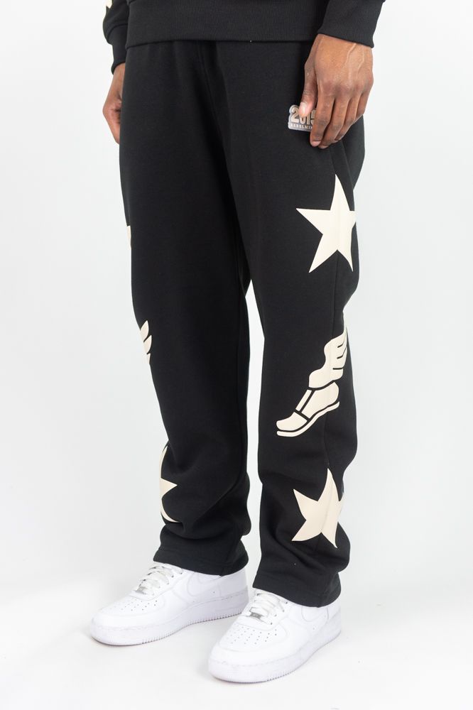REBEL MIND GOOD LUCK FLEECE SET - 152-323SET - BLACK
