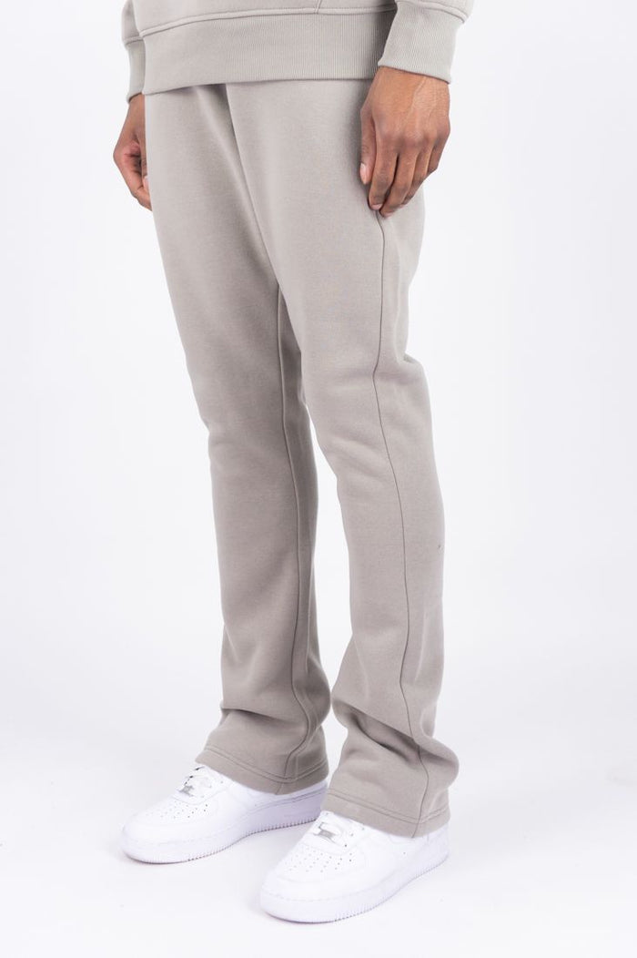 REBEL MIND PLAIN STACKED FLEECE PANT - 100-475 - TAUPE