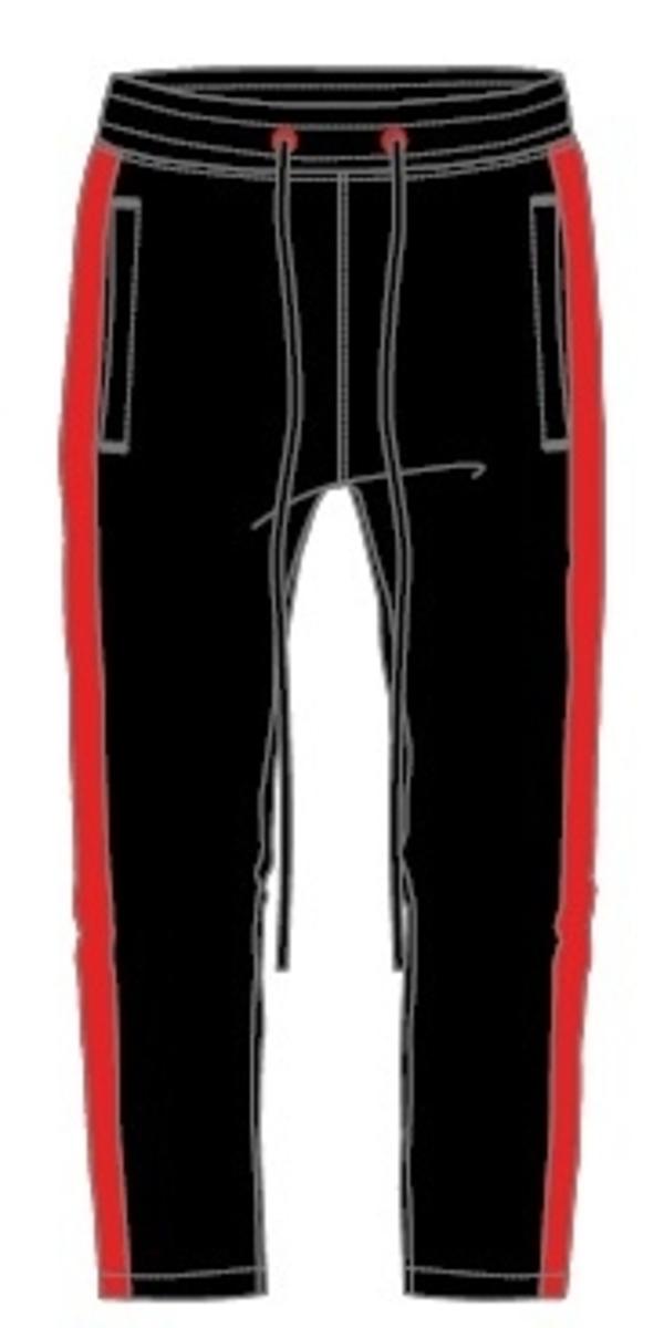 REBEL MIND TRACK PANTS - 100-401 - BLACK/RED