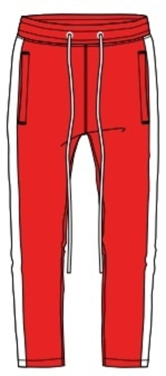 REBEL MIND TRACK PANTS - 100-401 - RED/WHITE