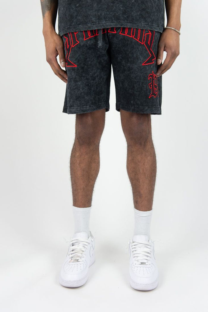 REBEL MINDS SPARTANS TWILL SHORTS - 610-11926 - BLACK