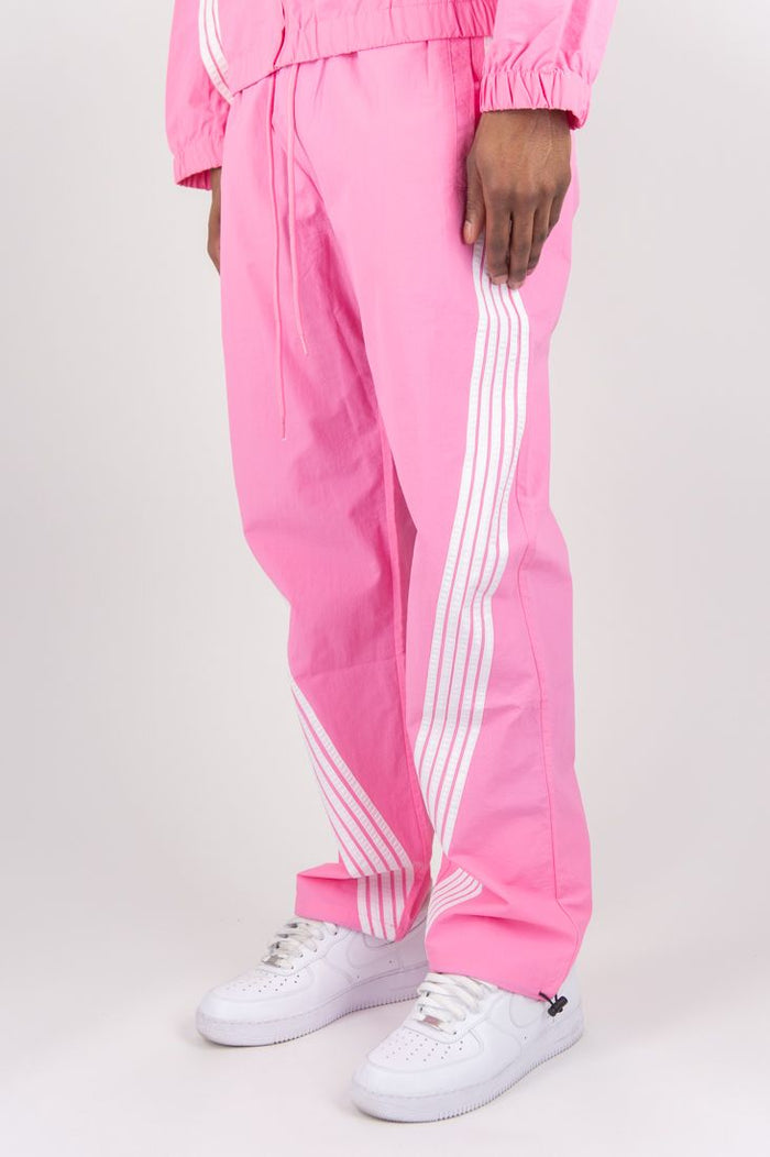 REBEL MINDS STRIPE NYLON PANTS - A00-14405 - PINK
