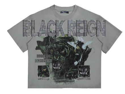 ROKU STUDIO BLACK REIGN BOXY TEE - RK1481967 - CONCRETE