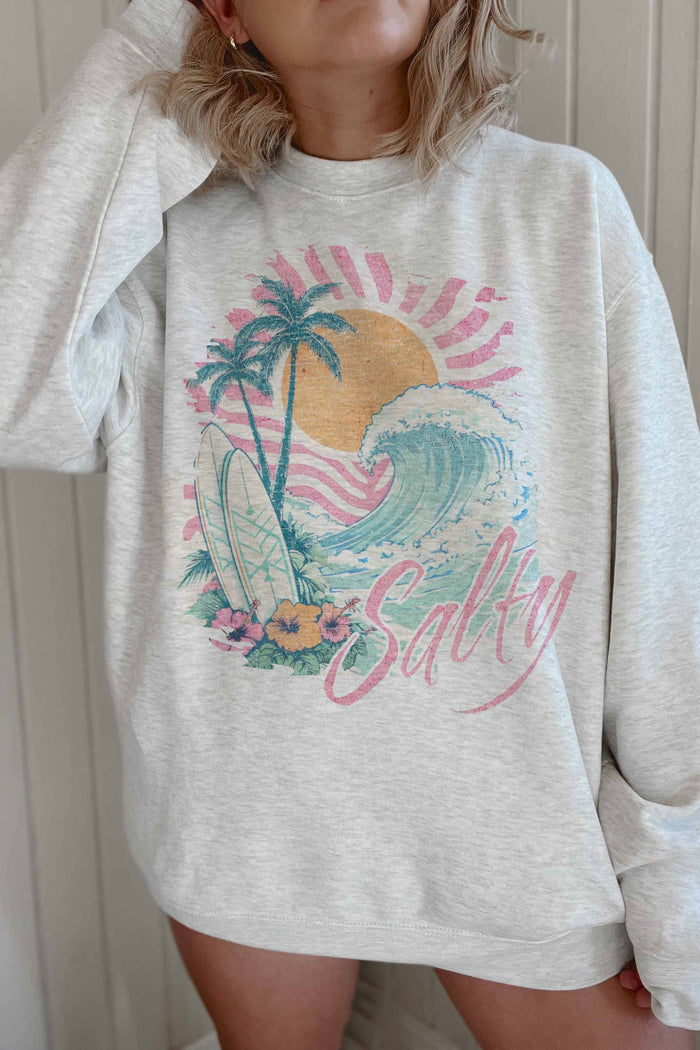 Salty Graphic Sweatshirt: Coastal Living Essential
