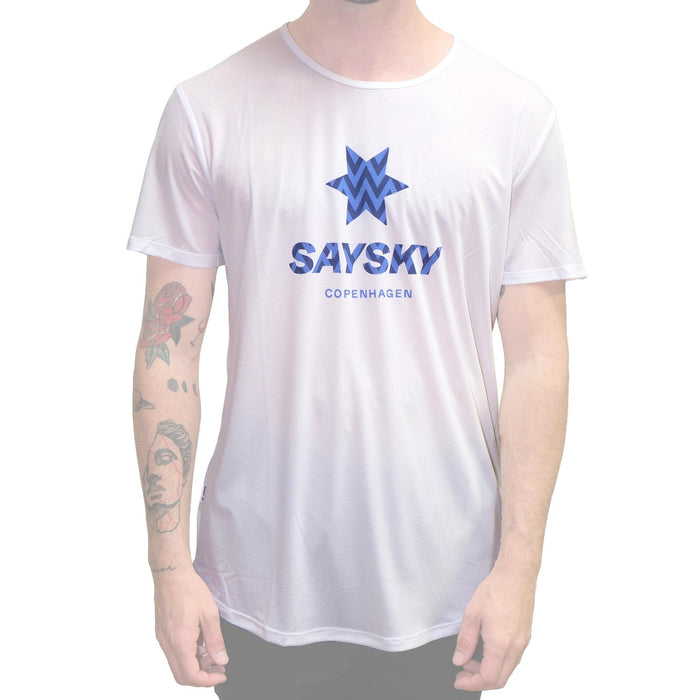 SAYSKY ZIG ZAG FLOW T SHIRT WHITE