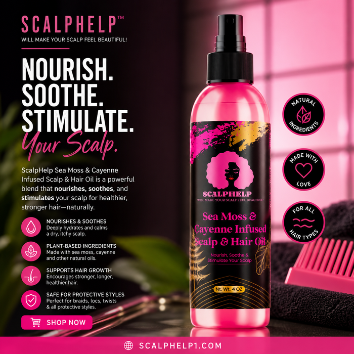 Scalp Oil for Braids & Protective Styles-Sea Moss & Cayenne