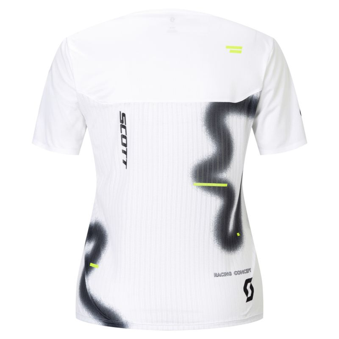 SCOTT TEE RACE RUN SS WHITE BLACK MUJER