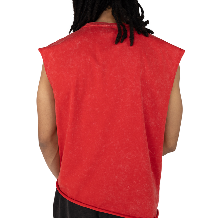 SMOKE RISE GRAPHIC MUSCLE TANK TOP - KT25253 - RED