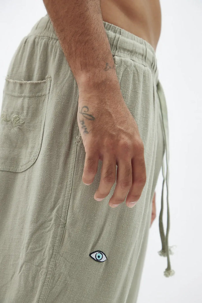 SOFT SL Linen Pants – Green TFU-TFU shop