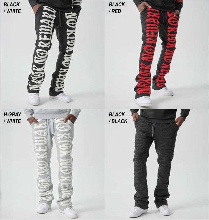 SPARK "NO RISK NO REWARD" FLEECE STACKED PANTS - S5301 - /BLACK