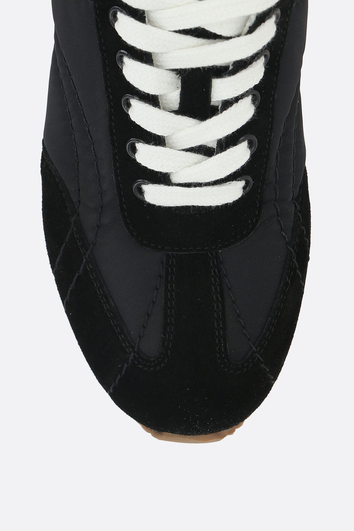 Sport sneakers in nylon and suede