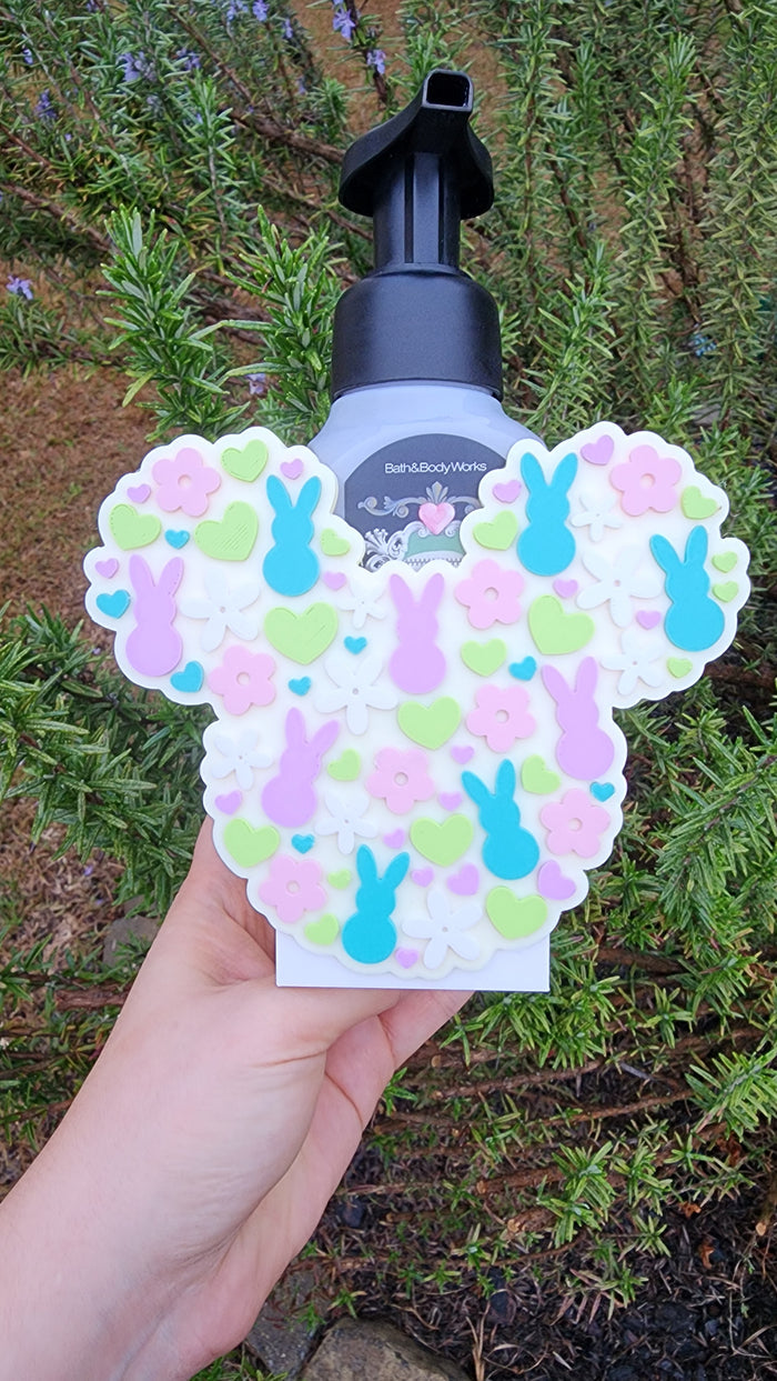 *STL FILE ONLY* Easter Peep Bunnies and Flowers Bath & Body Foam Soap Holder