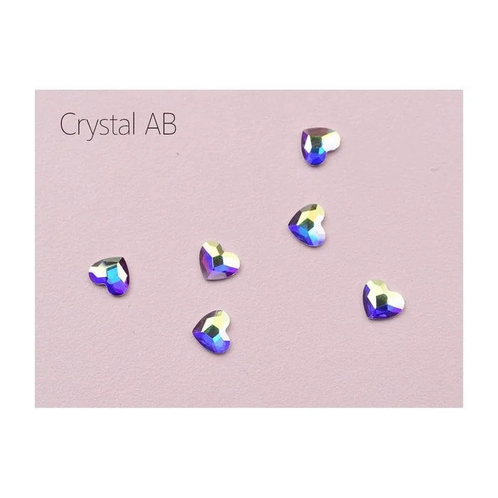 Swarovski Nail Art AB Heart Crystals 4pcs