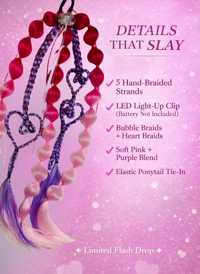 Sweetheart Slay Flash Drop — HomeRun Ponytail™ (LED Edition)
