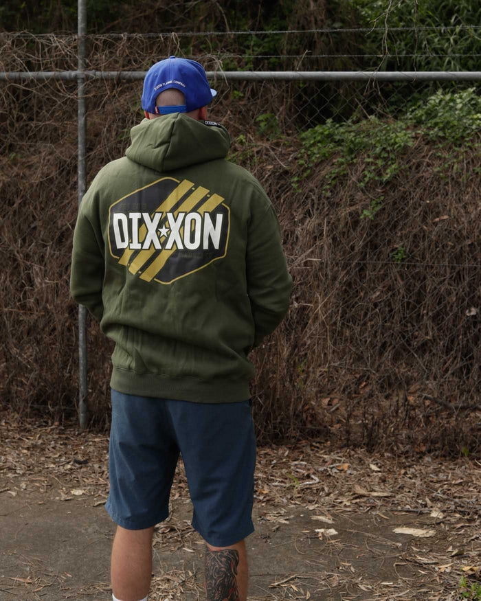 Tactical Badge Zip Up Hood OD Green