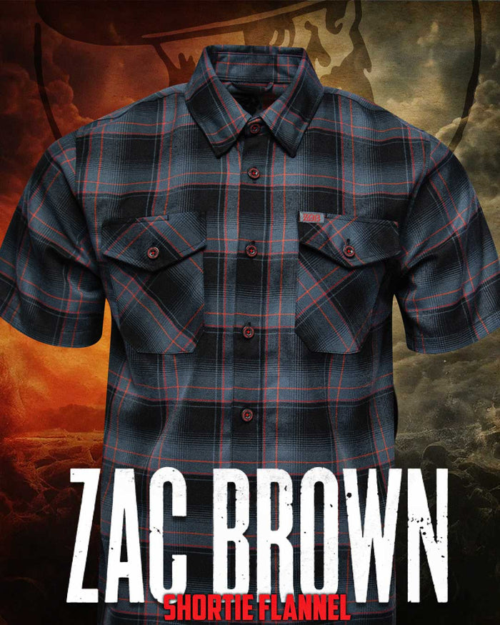 Zac Brown Band 2026 Shortie Youth Short Sleeve Flannel